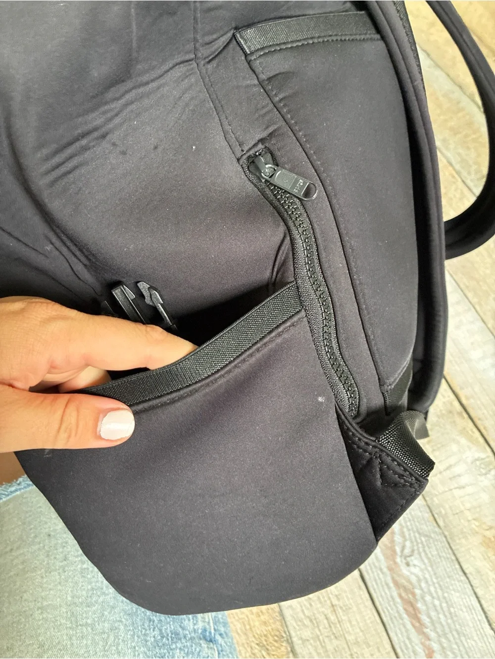 Dagne Dover Indi Neoprene Diaper Backpack  LARGE in ONYX.  MSRP $250.
